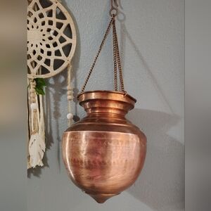 Early 1900s Vintage Copper Shirodhara, Hand Forged See Details